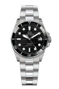 Long Vision YH019A Voyage Collection Automatic Watch in blackblack with stainless steel bracelet